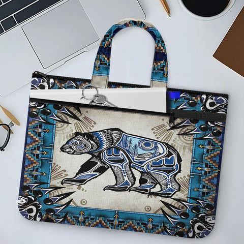 GB-NAT00632 Native American Canvas Document Bag