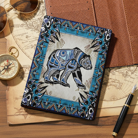 GB-NAT00632 Native American Leather Passport Wallet
