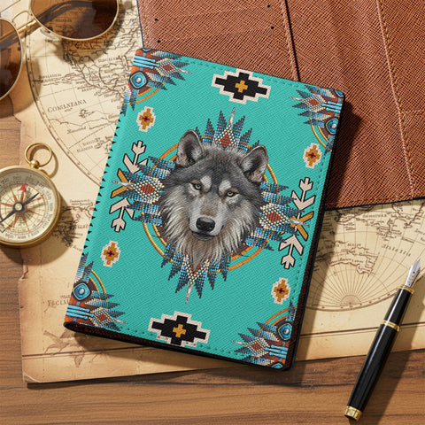 GB-NAT00635 Native American Leather Passport Wallet