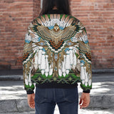 GB-NAT00638 Facol Native American Bomber Jacket With Sleeve Pocket