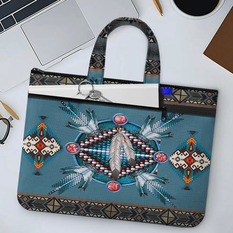 GB-NAT00640-02 Native American Canvas Document Bag