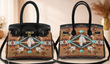 GB-NAT00640 Feather Native American Women Handbag