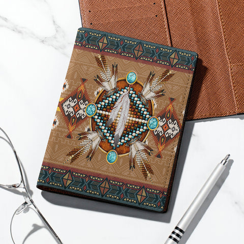 GB-NAT00640 Native American Leather Passport Wallet