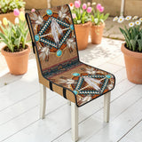 GB-NAT00640 Native American Quilted Dining Chair Slip Cover