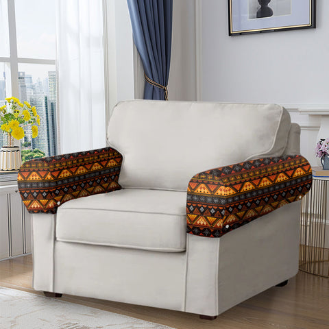 GB-NAT00644 Native American 2PCS Sofa Armrest Covers with Buttons