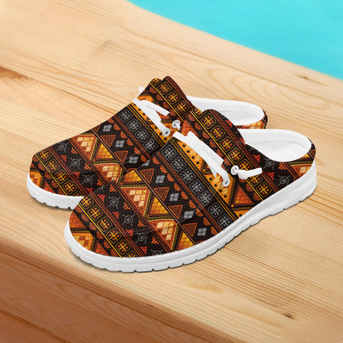 GB-NAT00644 Pattern Native American Mesh Dude Shoes