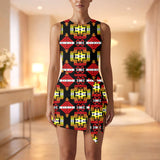 GB-NAT00656 Native American Women Sleeveless Bodysuit Dress