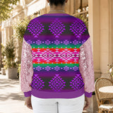 GB-NAT00680-04 Native American Women Sequin Sleeve Sweatshirt