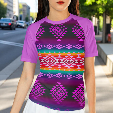 GB-NAT00680 Native American Women Short-sleeve Rash Guard