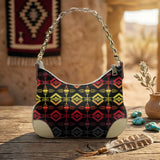 GB-NAT00684B Native American PU Leather Chain Shoulder Bag