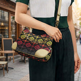 GB-NAT00684B Native American PU Leather Chain Shoulder Bag
