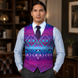 GB-NAT00701 Native American Suit Vest Jacket Print One Side Front
