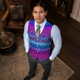GB-NAT00701 Native American Suit Vest Jacket Print One Side Front