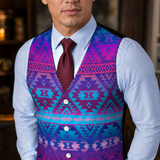 GB-NAT00701 Native American Suit Vest Jacket Print One Side Front