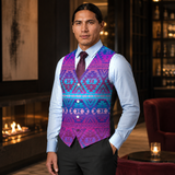 GB-NAT00701 Native American Suit Vest Jacket Print One Side Front