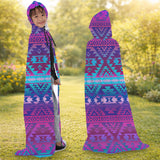 GB-NAT00701 Native American AOP Unisex Hooded Cloak for Kids and Adults
