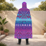 GB-NAT00701 Native American AOP Unisex Hooded Cloak for Kids and Adults
