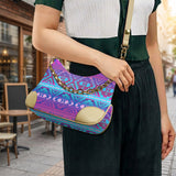 GB-NAT00701 Native American PU Leather Chain Shoulder Bag
