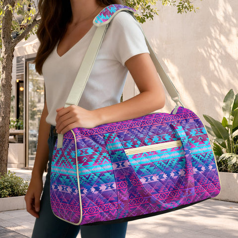 GB-NAT00701 Native American Quilted Travel Bag with Adjustable Strap