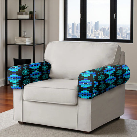 GB-NAT00720-04 Native American 2PCS Sofa Armrest Covers with Buttons