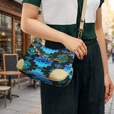 GB-NAT00720-04 Native American PU Leather Chain Shoulder Bag
