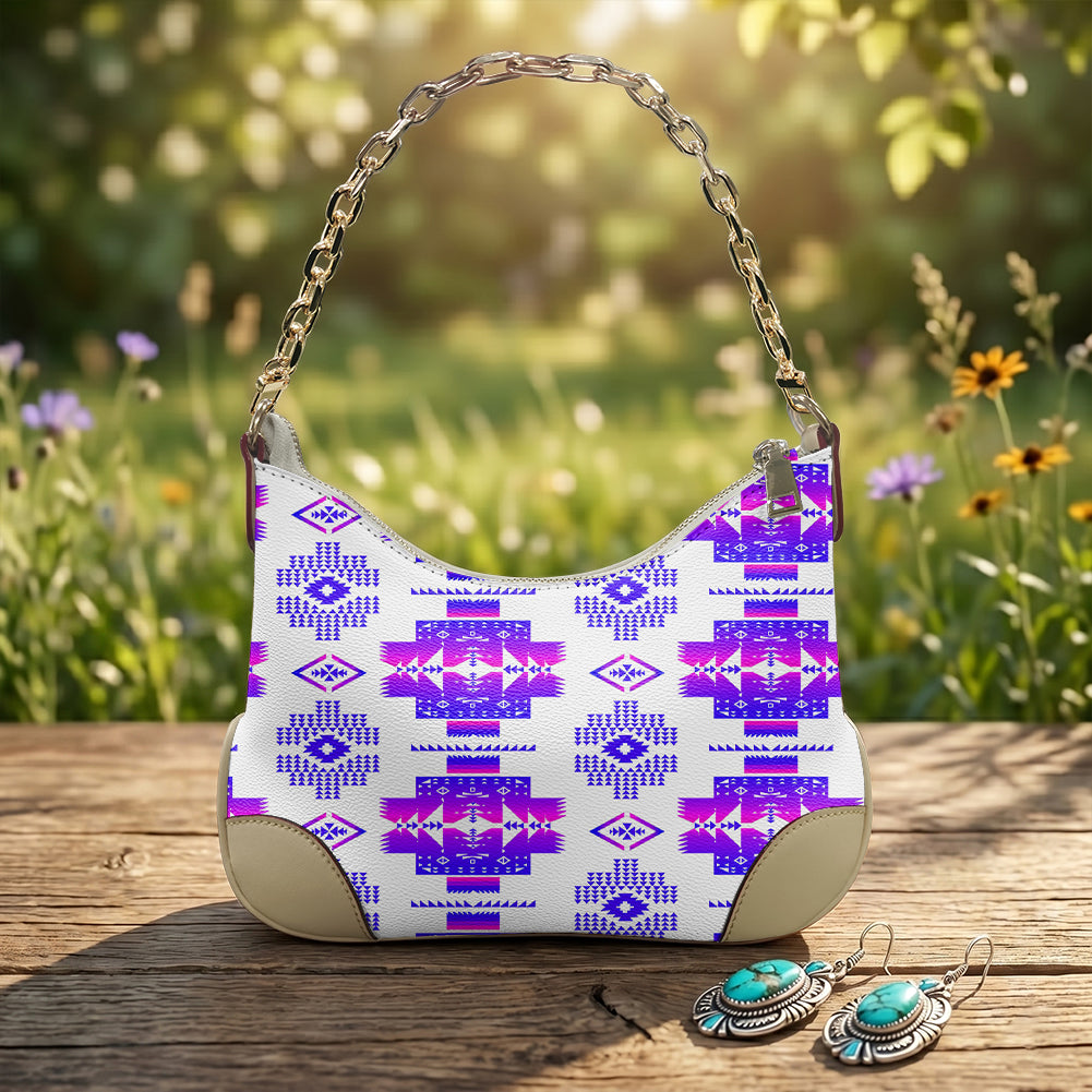GB-NAT00720-10 Native American PU Leather Chain Shoulder Bag
