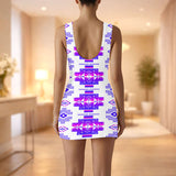 GB-NAT00720-10 Native American Women Sleeveless Bodysuit Dress