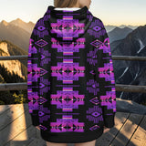 GB-NAT00720 Native American Women Knitted Hooded Jacket