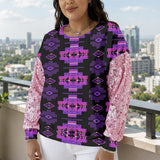 GB-NAT00720 Native American Women Sequin Sleeve Sweatshirt