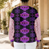 GB-NAT00720 Native American Women Sequin Sleeve Sweatshirt