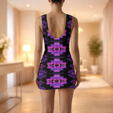GB-NAT00720 Native American Women Sleeveless Bodysuit Dress