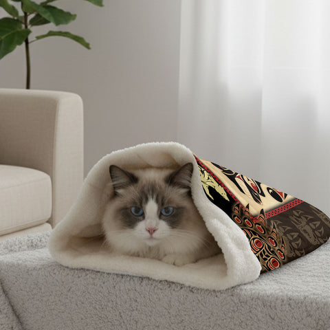 GB-NAT00733-02 Bear Native American Double-Layer Pet Sleeping Bag