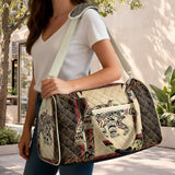 GB-NAT00735 Bear Native American Quilted Travel Bag with Adjustable Strap