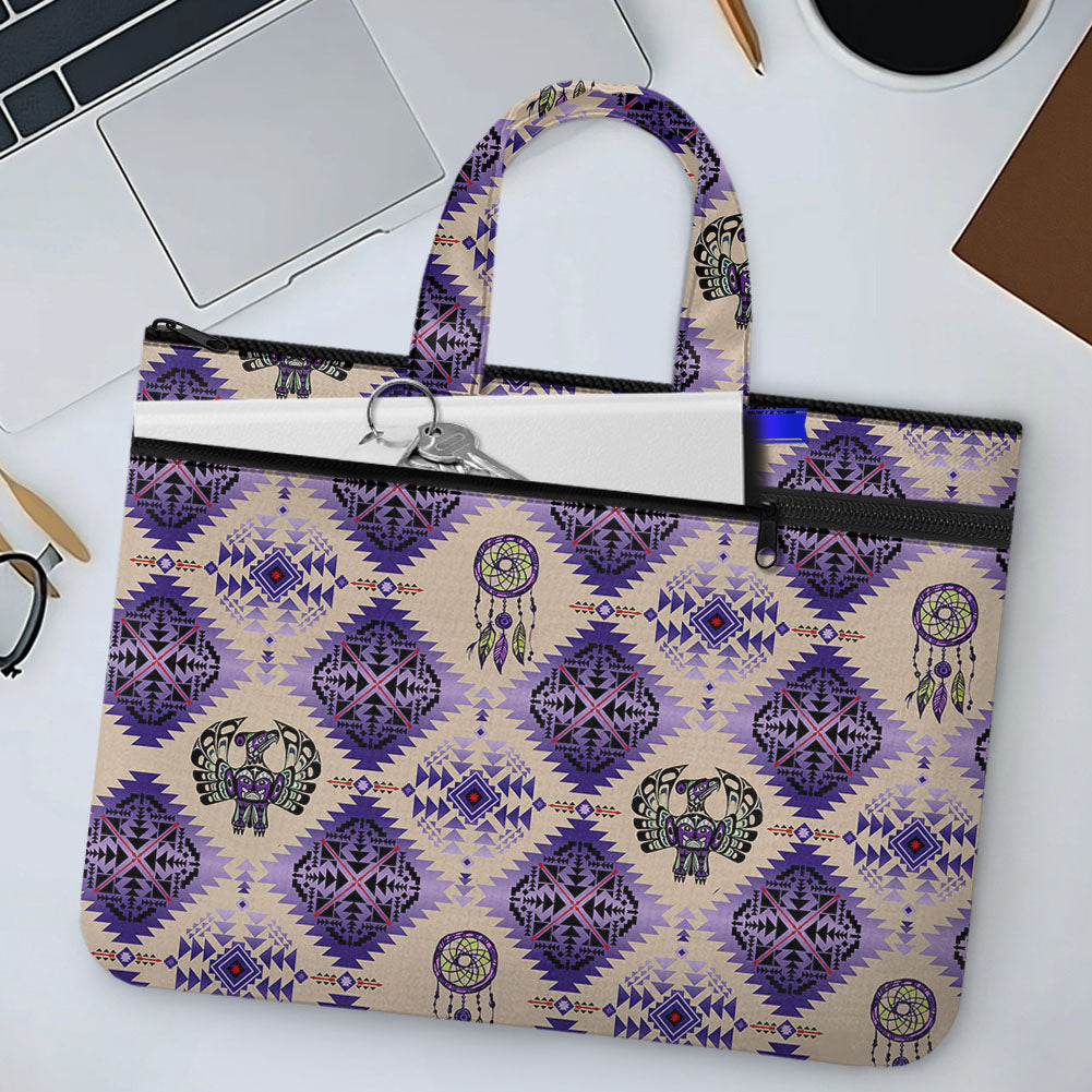 GB-NAT00744-02 Native American Canvas Document Bag