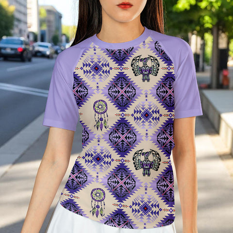 GB-NAT00744-02 Native American Women Short-sleeve Rash Guard