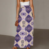 GB-NAT00744-03 Native American Women Ruffled Wide-Leg Pants