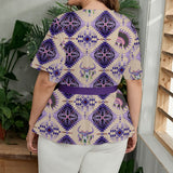 GB-NAT00744-05 Native American Women Wrap Blouse