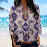 GB-NAT00744-05 Native American Women's Long-Sleeved Shirt