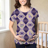 GB-NAT00744-06 Bison Feather Native American Maternity T-shirt