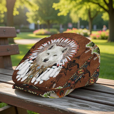 GB-NAT00745 Wolf Chief Native American Jeff Cap