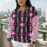 GB-NAT00773 Native American Women Sequin Sleeve Sweatshirt