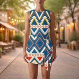 GB-NAT00775 Native American Women Sleeveless Bodysuit Dress