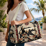 GB-NAT00900 Bear Native American Quilted Travel Bag with Adjustable Strap