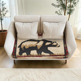 GB-NAT00900 Bear Native American Sofa Cushion Cover