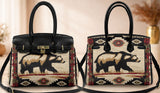 GB-NAT00900 Bear Native American Women Handbag