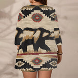 GB-NAT00900 Bison Native American Beach Kimono