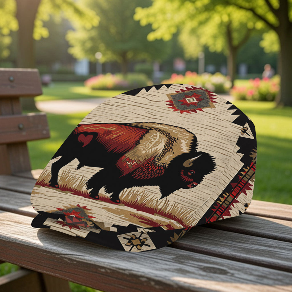 GB-NAT00902 Bison Native American Jeff Cap