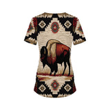 GB-NAT00902 Bison Native American Maternity T-shirt