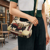 GB-NAT00902 Bison Native American PU Leather Chain Shoulder Bag