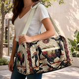 GB-NAT00902 Bison Native American Quilted Travel Bag with Adjustable Strap